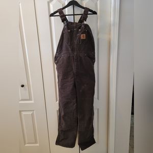 Carhartt insulated, bib coveralls